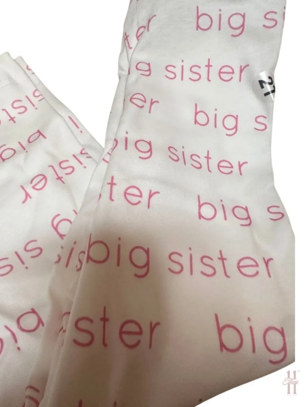 NEW Jennifer Ann Big Sister Pink and White Pajama Pants - 2T
